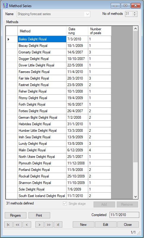 Method series stats